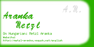 aranka metzl business card